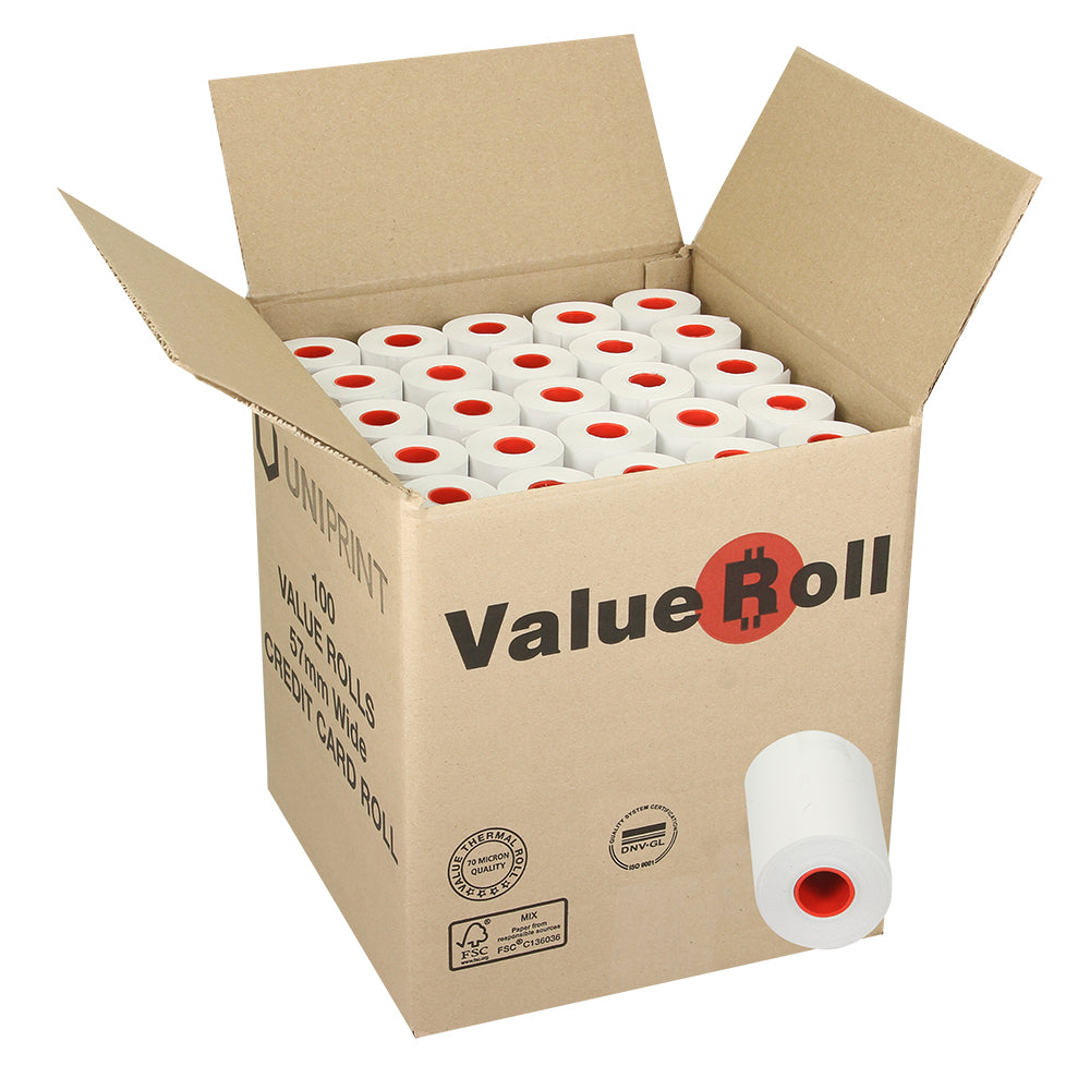 Thermal Credit-Card Rolls '57x40' (70gsm) - Box of 100