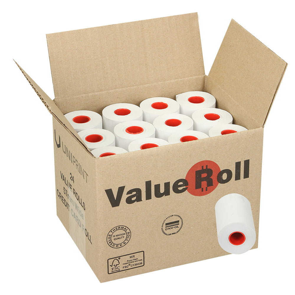Thermal Credit-Card Rolls '57x40' (70gsm) - Box of 24